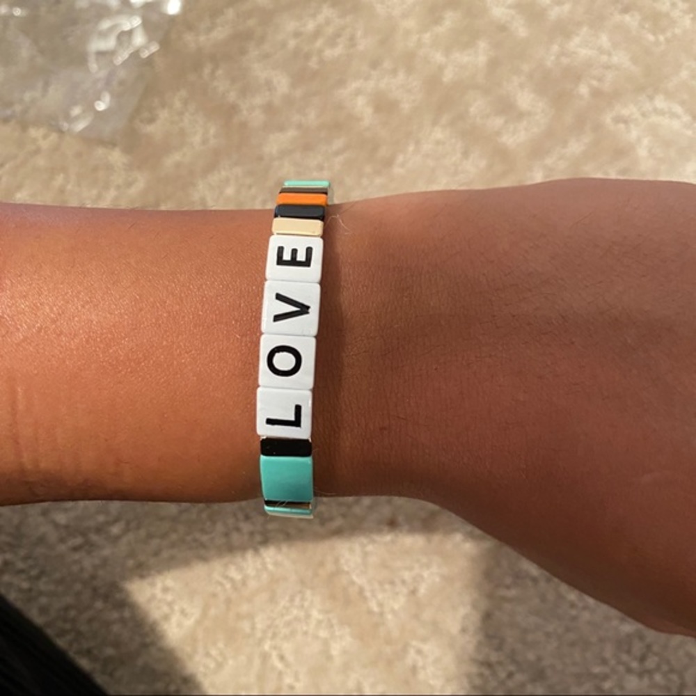Enamel Tile Bracelet - LOVE